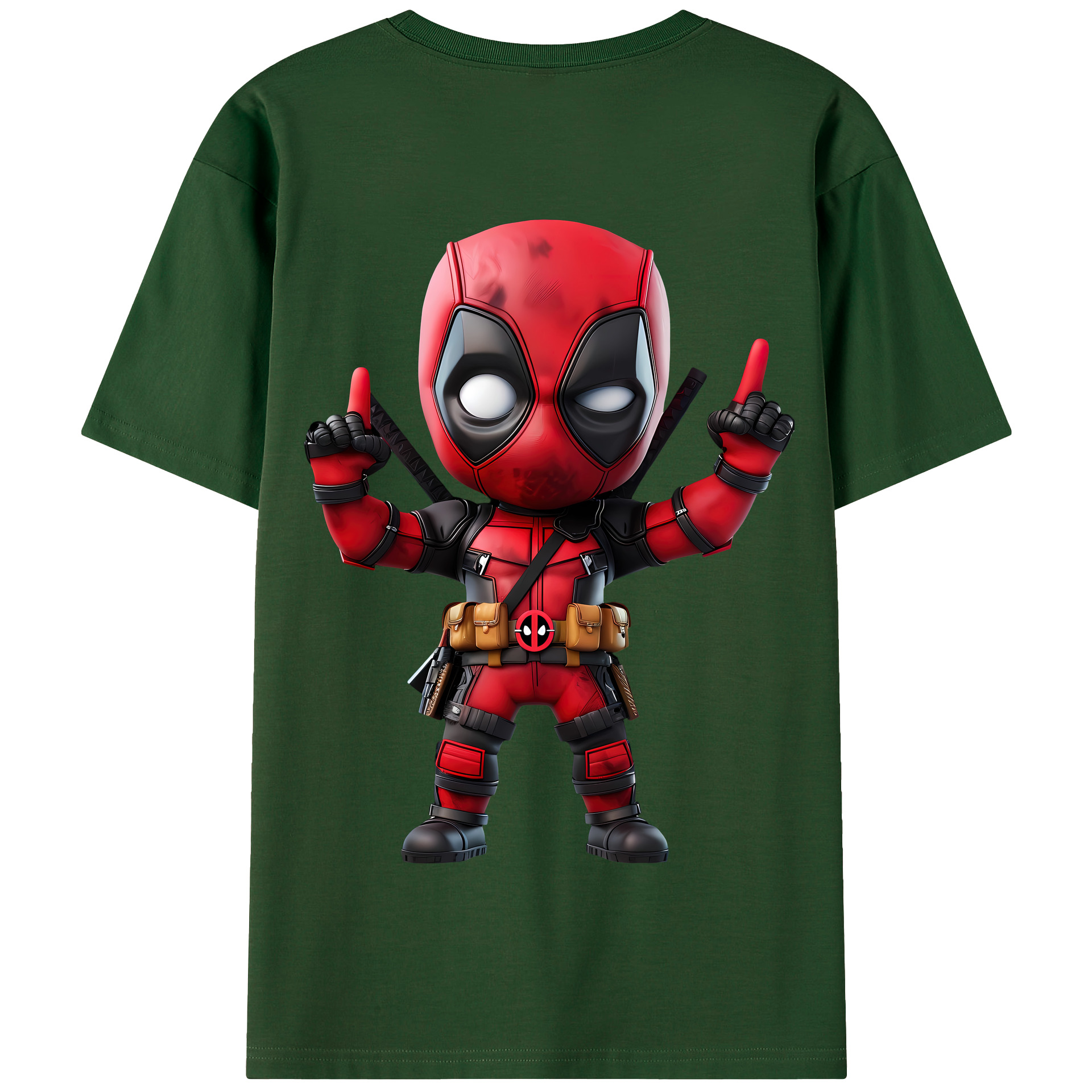 （画像用） Deadpool デッドプール 綿100％半袖Tシャツ（背面プリント）
